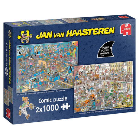 Jumbo Jan van Haasteren Puzzle – Der Baumarkt und die Renovierung, 2x1000 Teile.