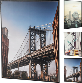 Wanddeco mdf in frame 28x38cm new york assorti