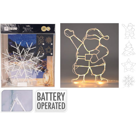 Ausgezeichnete Haushaltswaren-Weihnachtsfigur, 24 LEDs, warmweiß, verschiedene Versionen