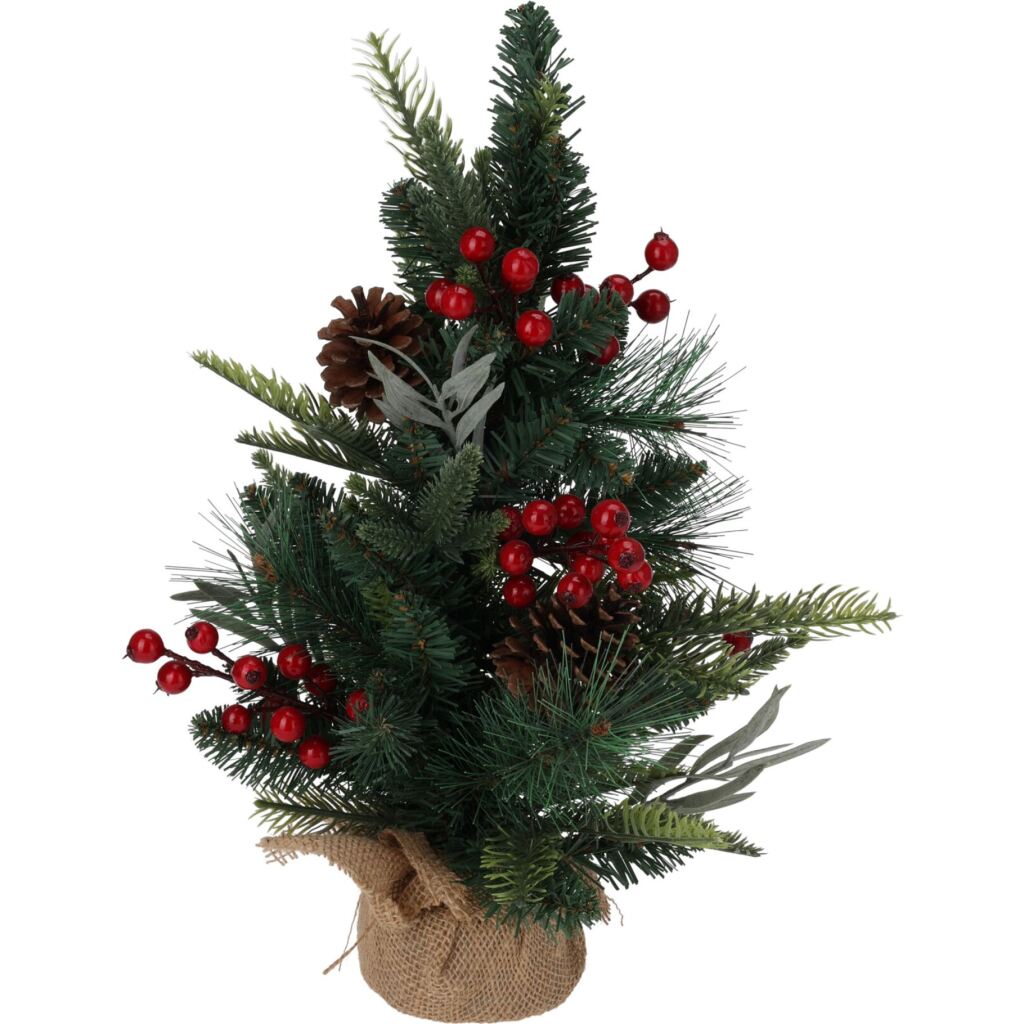 Andere Marken Dekoration künstlicher Weihnachtsbaum 45 cm grün rot