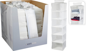 Kast organiser hang 6 vakken - wit