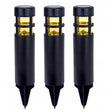 Pro garden solar tuinlampen 3 stuks zwart