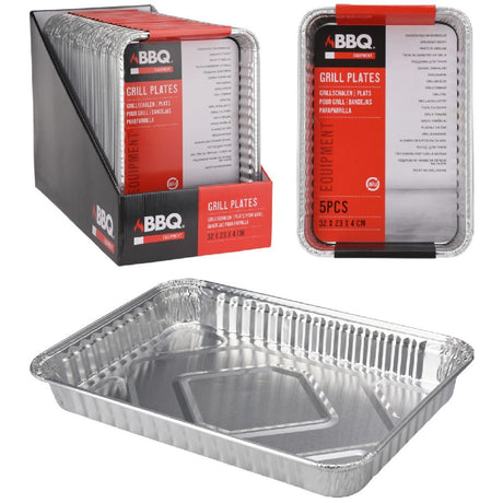 BBQ Grillschalen 32x23x4 cm 4 Stück
