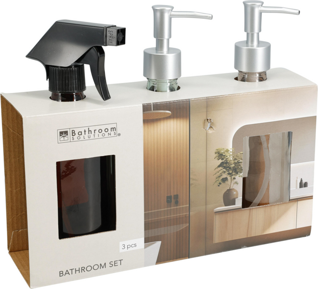 Bathroom solution badkamer set glas 3-delig
