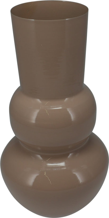 Vaas zink shiny chocolate 30cm