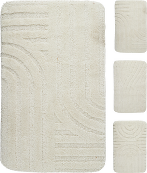 Badmat organic stripe 45x70cm assorti