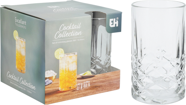 Cocktail collection drinkglas 36cl 4 stuks