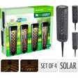 Pro garden solar design tuinlampen 4 stuks zwart