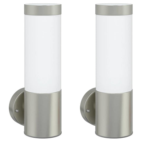 Vidaxx Außenwandleuchte 2 Stk. Silber 12 x 8,5 x 27 cm