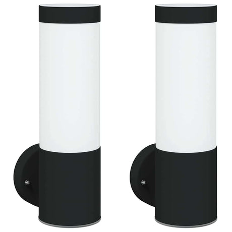 Vidaxx Außenwandleuchte 2 Stück schwarz 12 x 8,5 x 27 cm