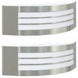 Vidaxx Außenwandleuchte 2 Stk. Silber 32 x 10 x 10 cm