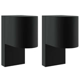 Vidaxx Außenwandleuchte 2 Stück schwarz 12 x 7 x 15 cm Edelstahl