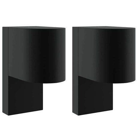 Vidaxx Außenwandleuchte 2 Stück schwarz 12 x 7 x 15 cm Edelstahl