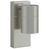Vidaxx Außenwandleuchte Silber 6,5 x 10,5 x 16 cm Edelstahl und Glas