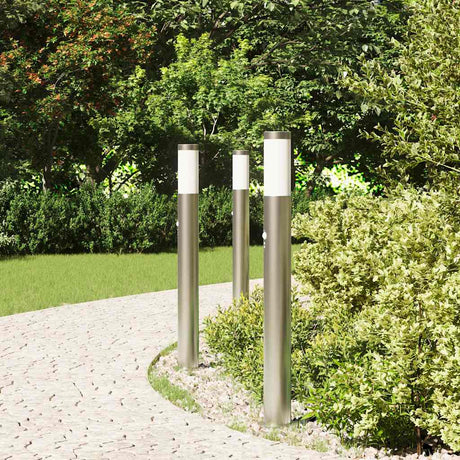 VidaXL Pollerbeleuchtung mit Sensor 3 Stück 80 cm Edelstahl IP44
