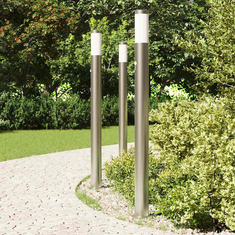 VidaXL Pollerbeleuchtung mit Sensor 3 Stück 110 cm Edelstahl IP44