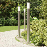 VidaXL Pollerbeleuchtung mit Sensor 3 Stück 110 cm Edelstahl IP44