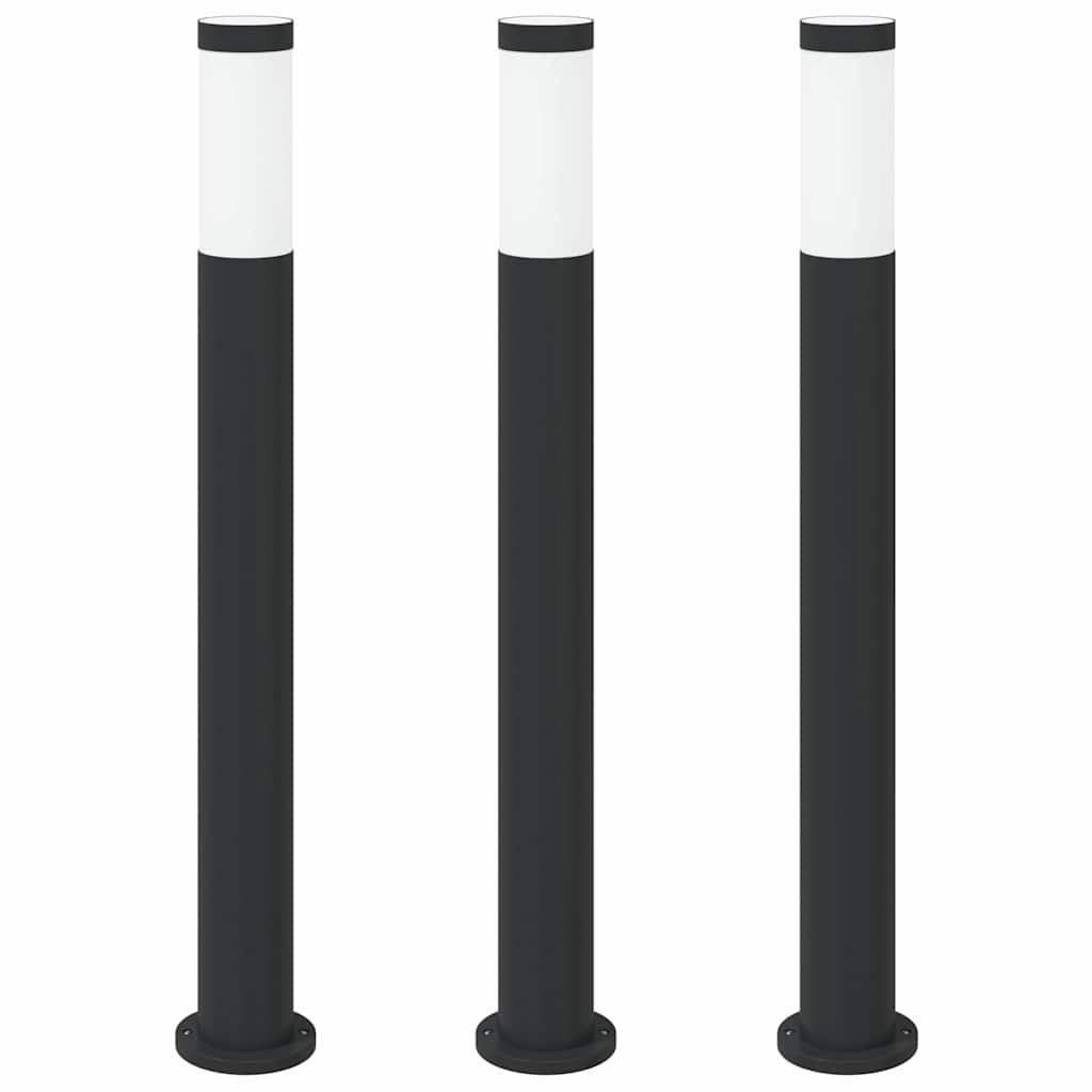 Vidaxx Pollerbeleuchtung 3 Stück 80 cm Edelstahl IP44
