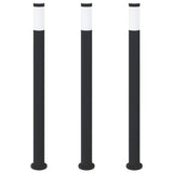 Vidaxx Pollerbeleuchtung 3 Stück 110 cm Edelstahl IP44