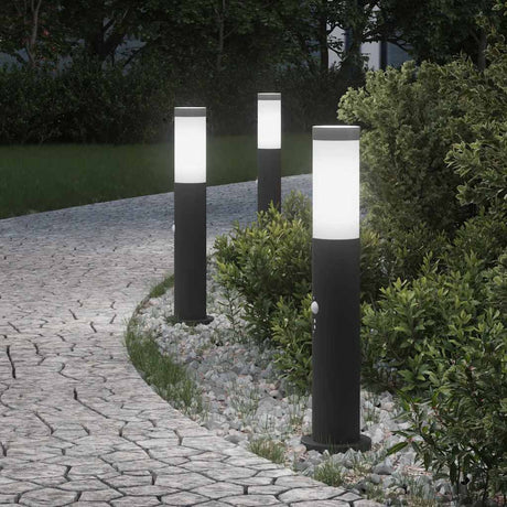 VidaXL Pollerbeleuchtung mit Sensor 3 Stück 50 cm Edelstahl IP44