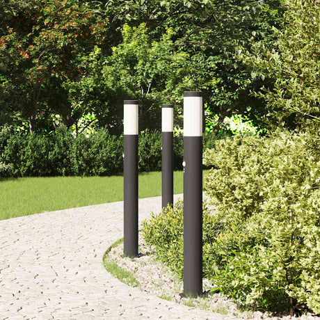VidaXL Pollerbeleuchtung mit Sensor 3 Stück 80 cm Edelstahl IP44