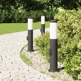 Vidaxx Pollerleuchte mit Fassung 3 Stück 50 cm Edelstahl IP44