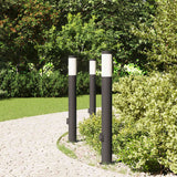 Vidaxx Pollerbeleuchtung mit Fassung 3 Stück 80 cm Edelstahl IP44