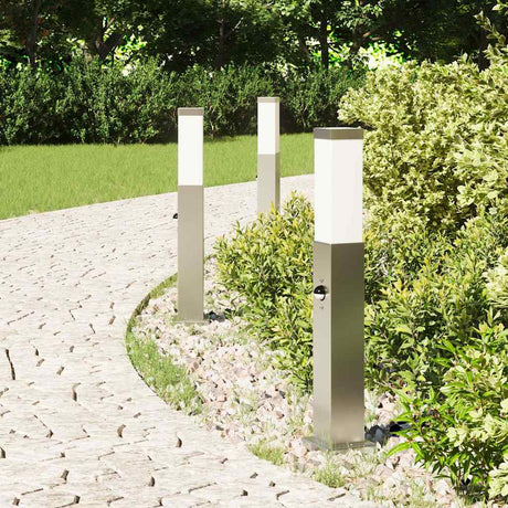 VidaXL Pollerbeleuchtung mit Sensor 3 Stück 50 cm Edelstahl IP44