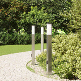 Vidaxx Pollerbeleuchtung mit Fassung 3 Stück 80 cm Edelstahl IP44