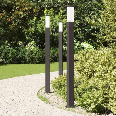 VidaXL Pollerbeleuchtung 3 Stück 110 cm Schwarz IP44