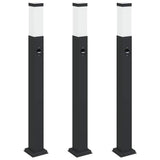 VidaXL Pollerbeleuchtung mit Sensor 3 Stück 80 cm Schwarz IP44