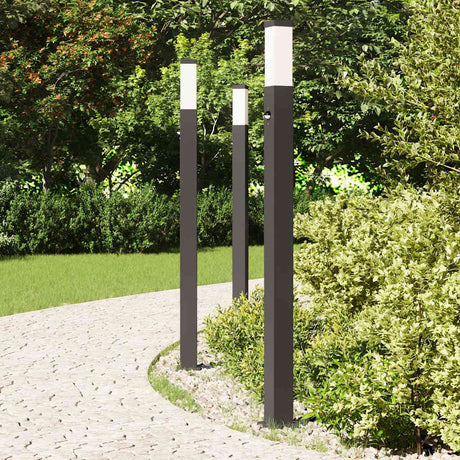 Vidaxx Pollerbeleuchtung mit Sensor 3 Stück 110 cm schwarz IP44