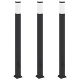 Vidaxx Pollerbeleuchtung mit Fassung 3 Stück 110 cm schwarz IP44