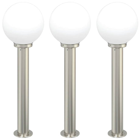 Vidaxx Pollerbeleuchtung 3 Stück 80 cm Edelstahl IP44