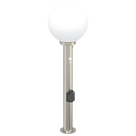 Vidaxl Pollerleuchte mit Sensor und Steckdose 80 cm Edelstahl IP44