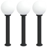 VidaXL Pollerbeleuchtung 3 Stück 80 cm Schwarz IP44