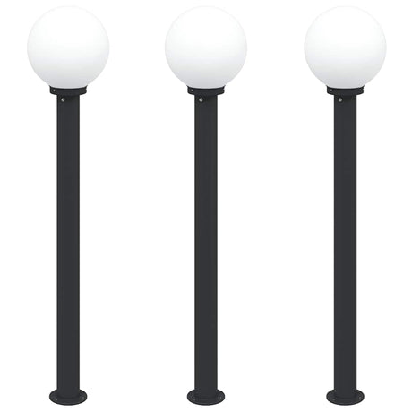 VidaXL Pollerbeleuchtung 3 Stück 120 cm Schwarz IP44