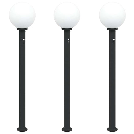 VidaXL Pollerbeleuchtung mit Sensor 3 Stück 120 cm Schwarz IP44