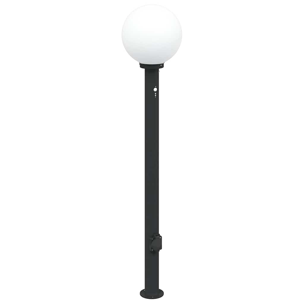 Vidaxx Pollerleuchte mit Sensor und Steckdose 120 cm schwarz IP44