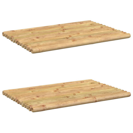 VidaXL Badematten 2 Stück 50x35 cm Bambus