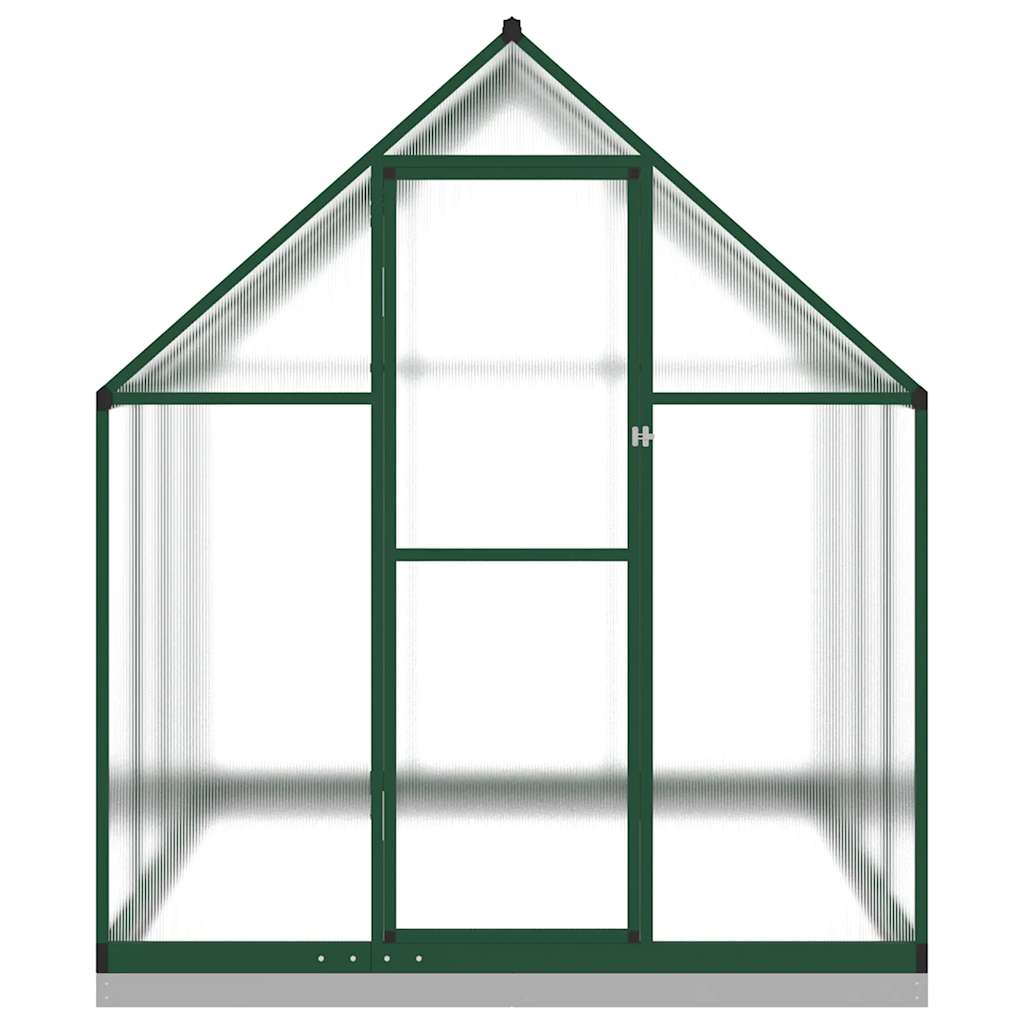 VidaXL Gartengewächshaus mit Grundrahmen 224x169x202 cm Aluminium grün