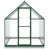 VidaXL Gartengewächshaus mit Grundrahmen 224x169x202 cm Aluminium grün