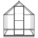 VidaXL Gartengewächshaus mit Grundrahmen 224x169x202 cm, Farbe Aluminium Anthrazit
