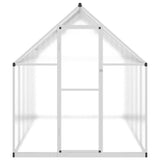VidaXL Gartengewächshaus mit Grundgestell 334x169x195 cm Aluminium silberfarben