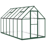 VidaXL Gartengewächshaus mit Grundrahmen 334x169x195 cm Aluminium grün