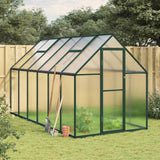 VidaXL Gartengewächshaus mit Grundrahmen 334x169x195 cm Aluminium grün