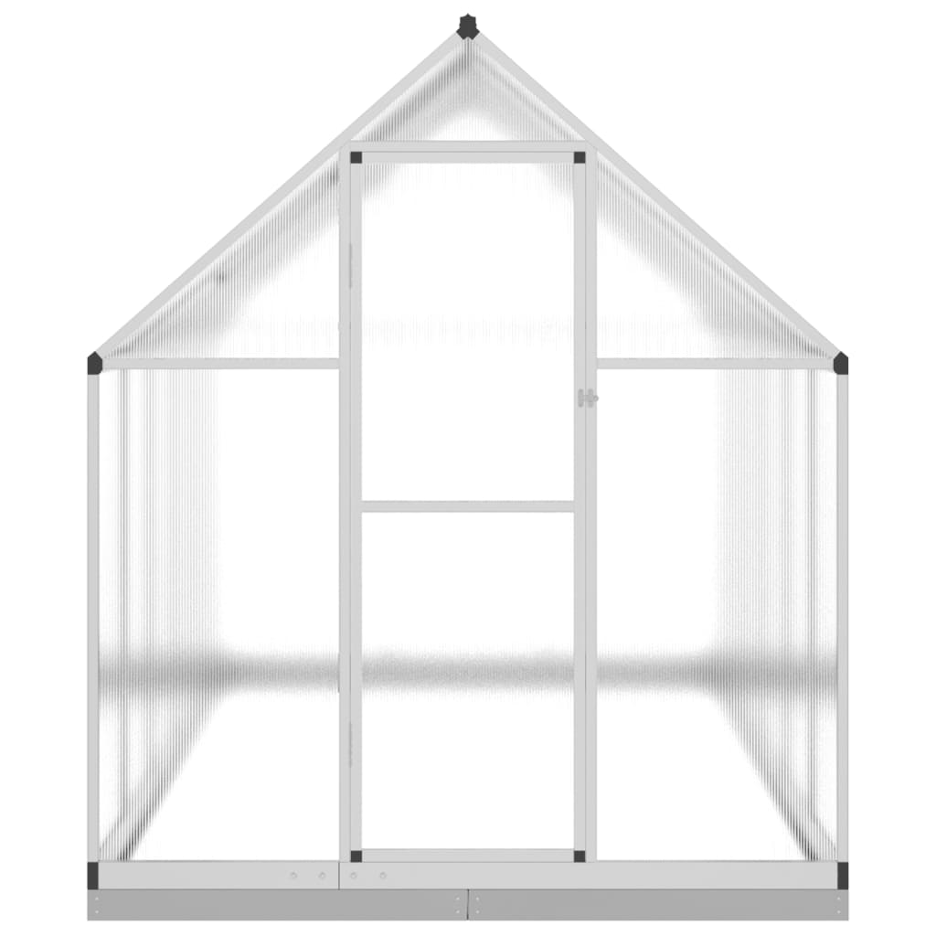 VidaXL Gartengewächshaus mit Grundgestell 334x169x202 cm Aluminium Silber