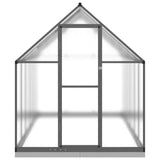 VidaXL Gartengewächshaus mit Grundrahmen 334x169x202 cm, Farbe Aluminium Anthrazit