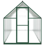 VidaXL Gartengewächshaus mit Grundrahmen 445x169x195 cm Aluminium grün