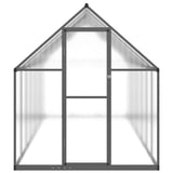VidaXL Gartengewächshaus mit Grundrahmen 445 x 169 x 195 cm, Farbe Aluminium Anthrazit